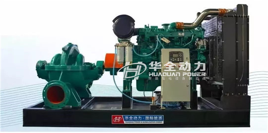 華全250kw柴油自動(dòng)化中開(kāi)水泵機(jī)組